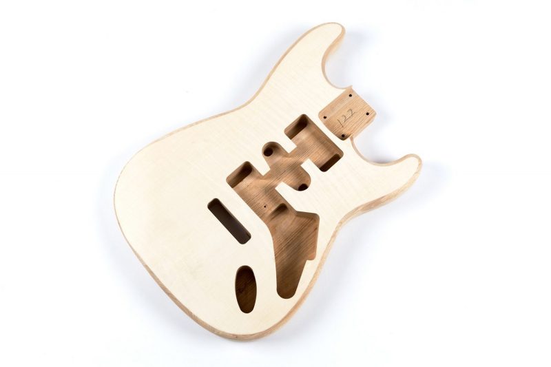 ASH FLAMED MAPLE STRATOCASTER GUITAR BODY