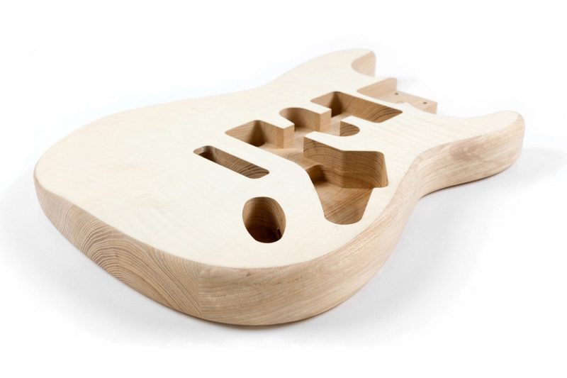 ASH FLAMED MAPLE STRATOCASTER GUITAR BODY