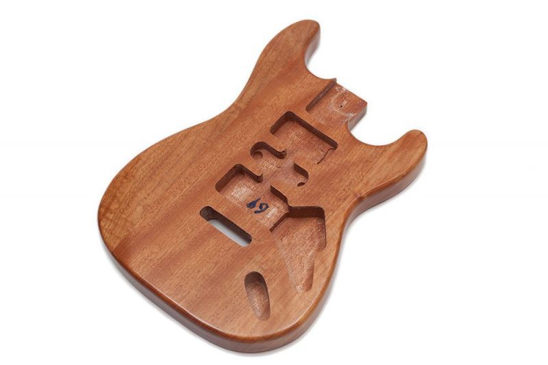 NATURAL FINISH MAHOGANY STRATOCASTER GUITAR BODY