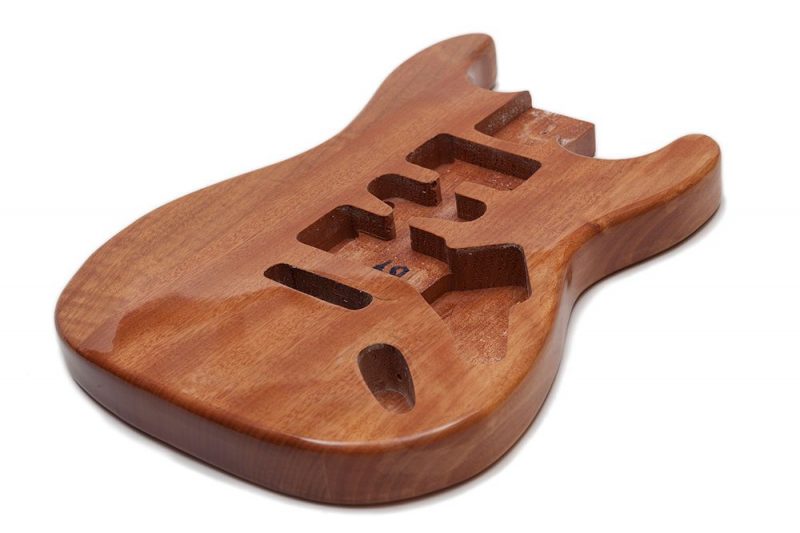 NATURAL FINISH MAHOGANY STRATOCASTER GUITAR BODY