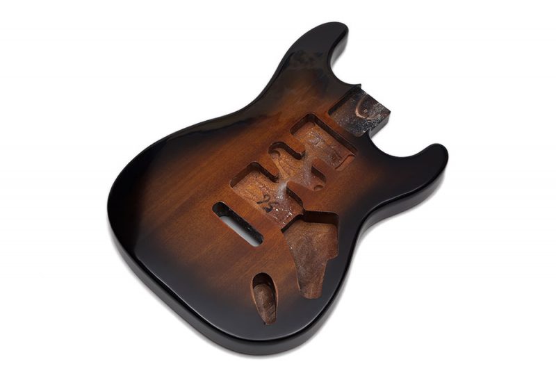2 TONE SUNBURST MAHOGANY STRATOCASTER GUITAR BODY