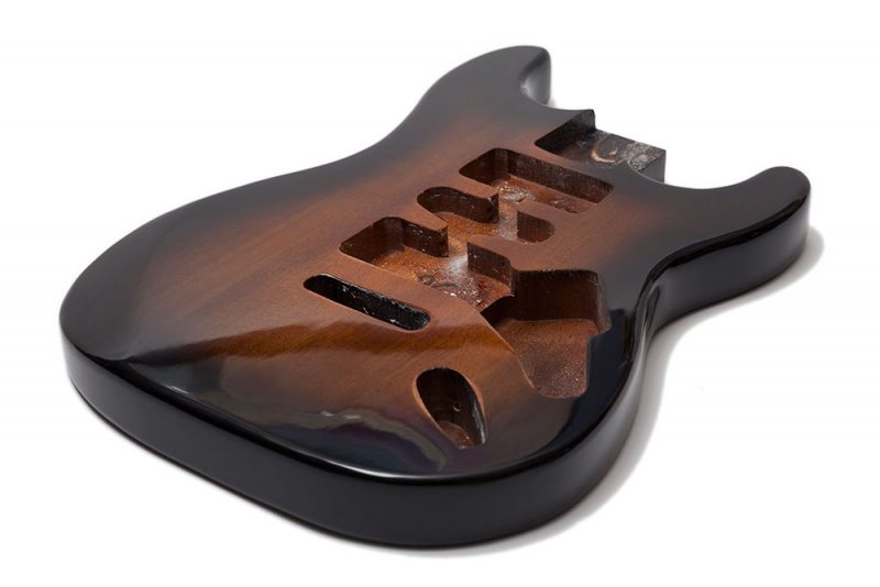 2 TONE SUNBURST MAHOGANY STRATOCASTER GUITAR BODY