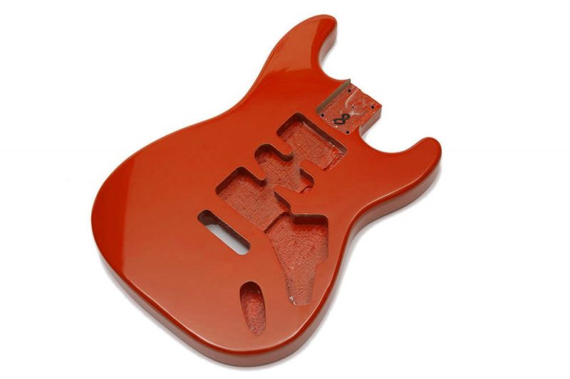 FIESTA RED ASH STRATOCASTER GUITAR BODY STOCK-B