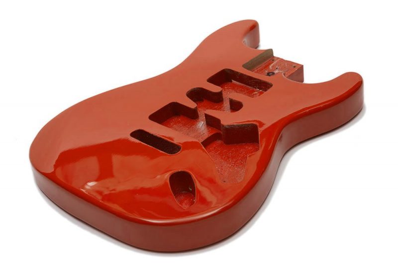 FIESTA RED ASH STRATOCASTER GUITAR BODY STOCK-B