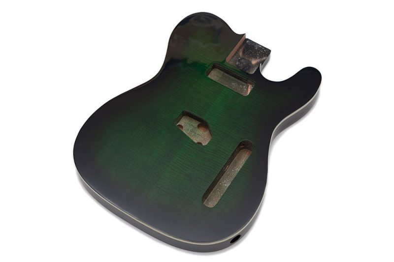 CUERPO TELECASTER DE FRESNO CON TAPA DE ARCE FLAMEADO VERDE SUNBURST