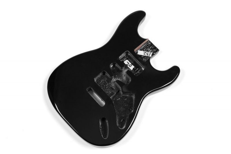 BLACK GLOSS ASH STRATOCASTER GUITAR BODY