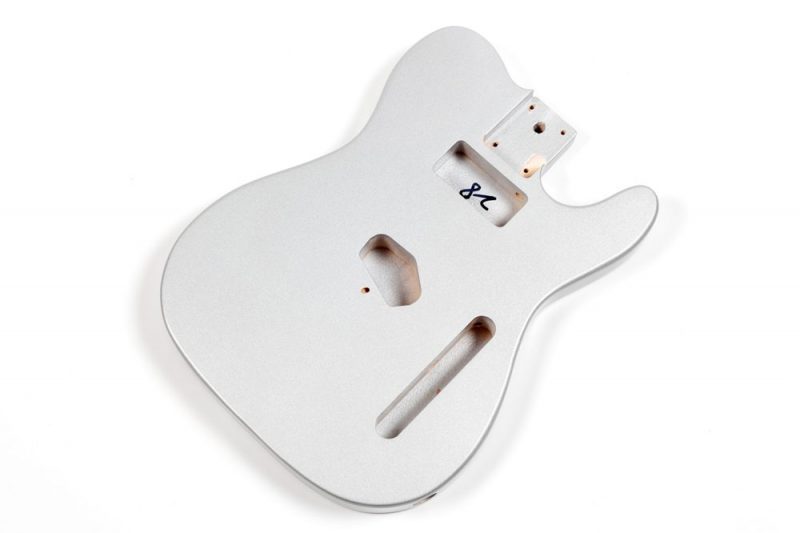 SILVER METALLIC BASSWOOD TELECASTER GUITAR BODY