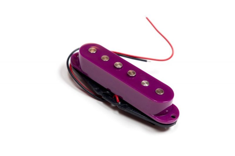 PURPLE ARTEC STAGGERED POLES SINGLE COIL PICKUPS