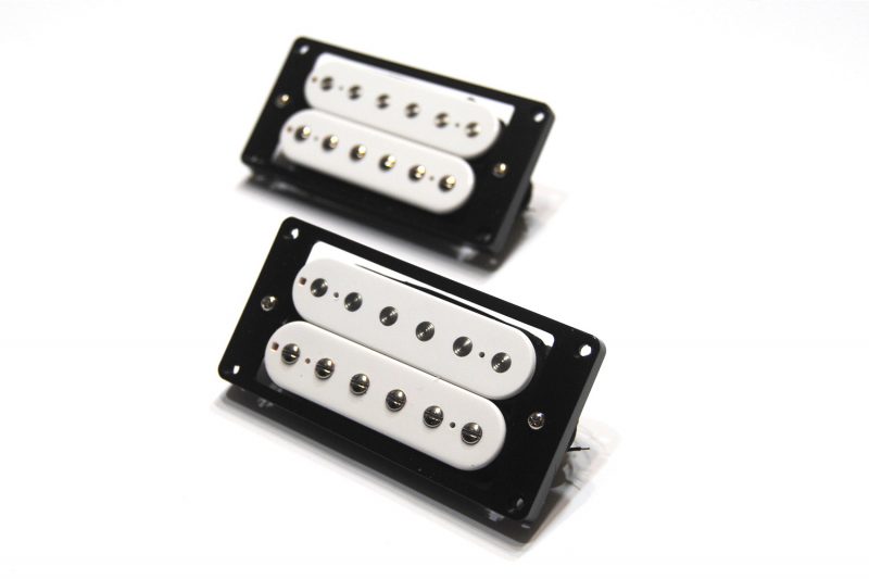 PASTILLAS ARTEC MACHING HUMBUCKER CON POLOS AJUSTABLES BLANCAS