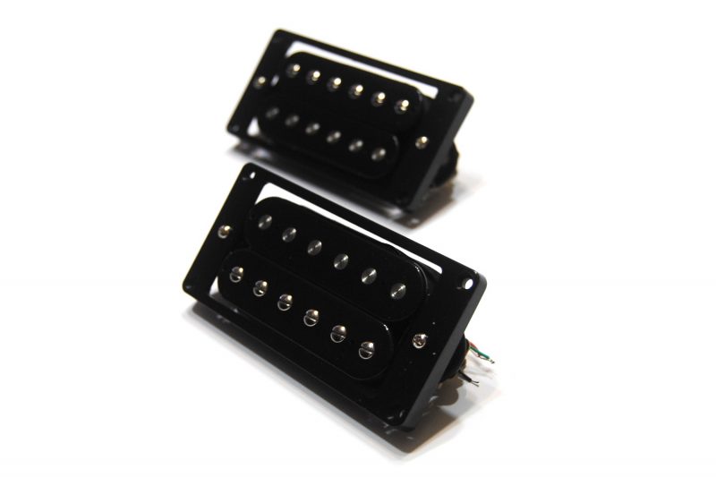 PASTILLAS ARTEC MACHING HUMBUCKER CON POLOS AJUSTABLES NEGRAS