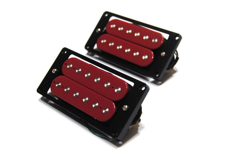 RED ARTEC FLAT POLES VINTAGE HUMBUCKER PICKUPS