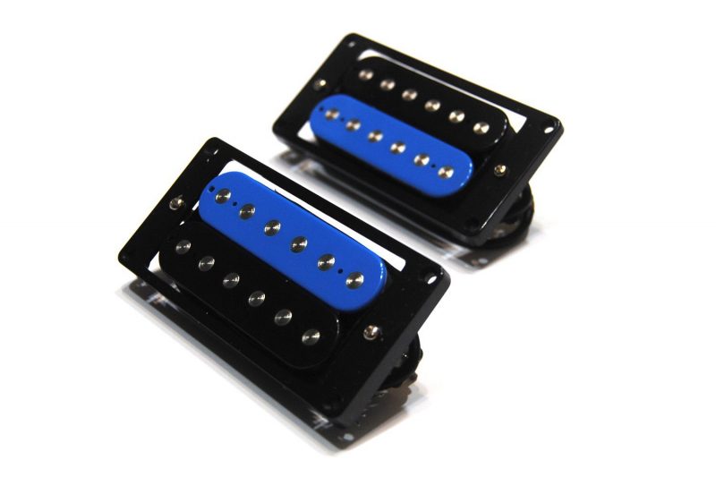 PASTILLAS ARTEC VINTAGE HUMBUCKER CON POLOS PLANOS ZEBRA-AZUL