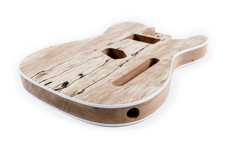 CUERPO TELECASTER DE CAOBA CON TAPA DE ARCE ESPALTADO