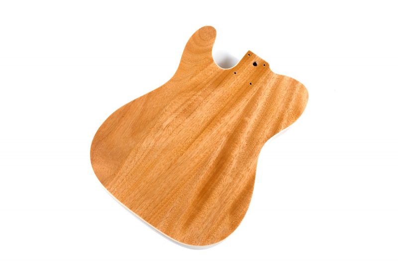 NATURAL FINISH MAHOGANY WITH SPALTED MAPLE TOP TELECASTER GUITAR BODY