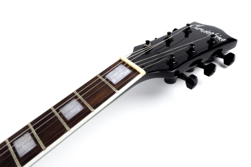 CLANDESTINE LES PAUL FLAMED BLACK ELECTRIC GUITAR