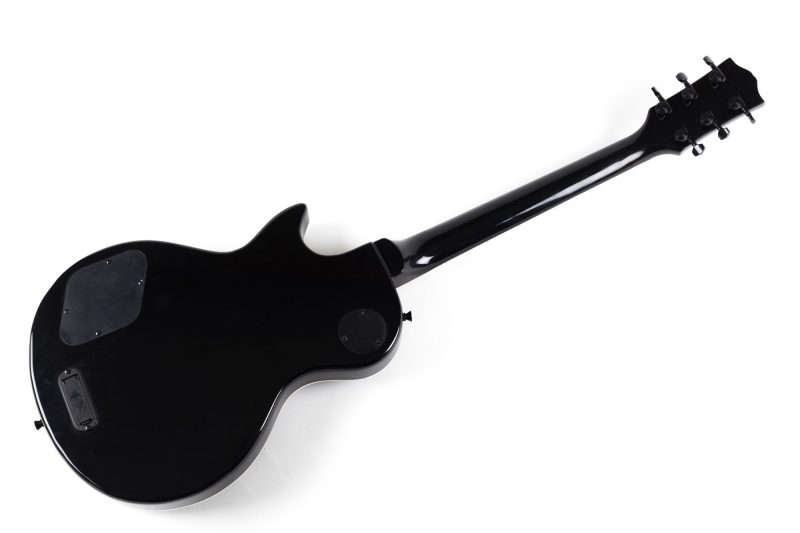 CLANDESTINE LES PAUL FLAMED BLACK ELECTRIC GUITAR