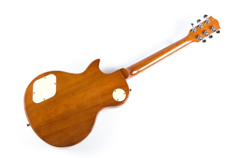 CLANDESTINE LES PAUL FLAMED HONEY ELECTRIC GUITAR