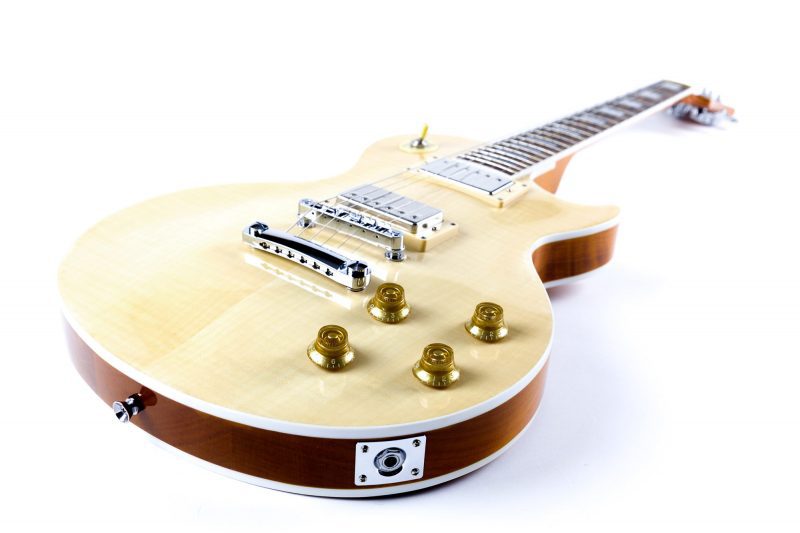 GUITARRA ELECTRICA CLANDESTINE LES PAUL FLAMED NATURAL GLOSS