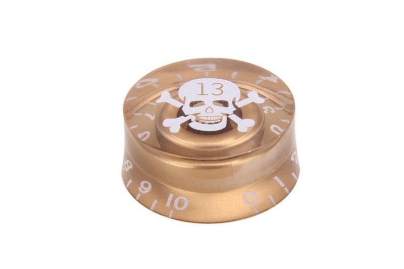 BOTONES SPEED LES PAUL DORADOS CON CALAVERA