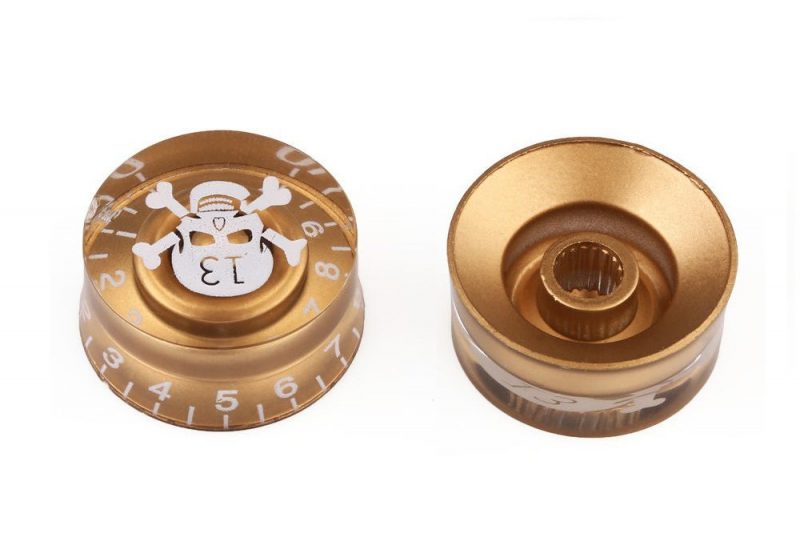 BOTONES SPEED LES PAUL DORADOS CON CALAVERA