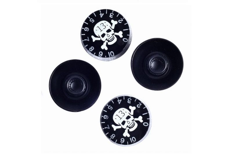 BOTONES SPEED LES PAUL NEGROS CON CALAVERA