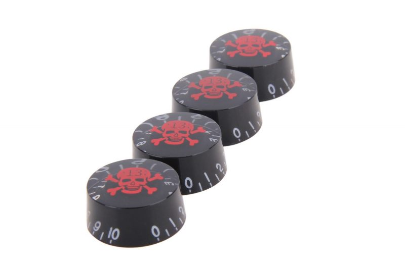 BOTONES SPEED LES PAUL NEGROS CON CALAVERA