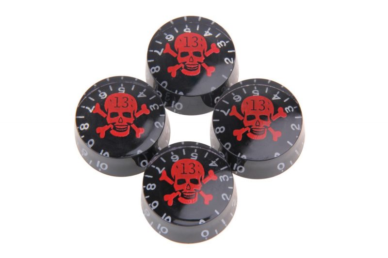 BOTONES SPEED LES PAUL NEGROS CON CALAVERA