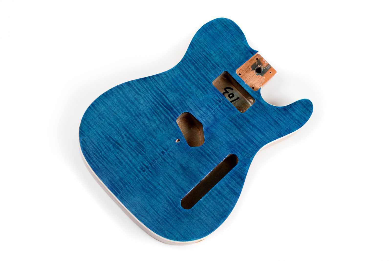 MAHOGANY WITH SPALTED MAPLE TOP TELECASTER GUITAR BODY Clandestine