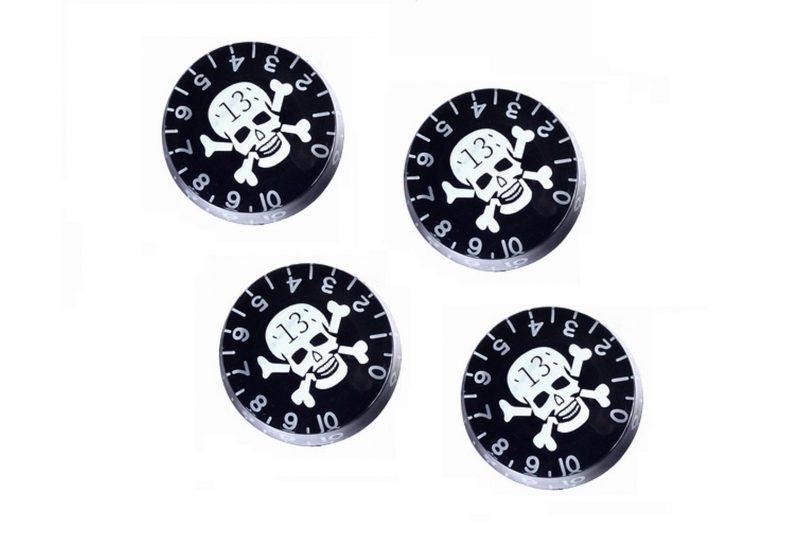 BOTONES SPEED LES PAUL NEGROS CON CALAVERA