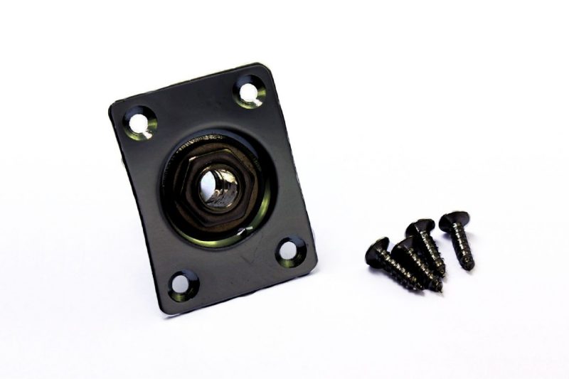 PLACA RECTANGULAR PARA CONEXION JACK LP NEGRA