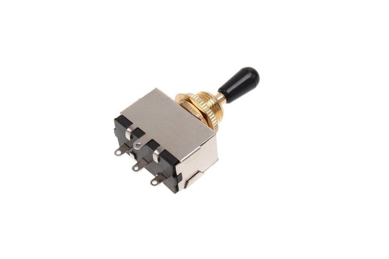 SELECTOR 3 POSICIONES TOGGLE BOX KOREA DORADO CON TIP NEGRO