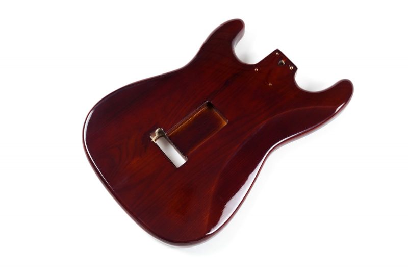 HONEY SUNBURST ASH WITH FLAMED MAPLE TOP STRATOCASTER GUITAR BODY STOCK-B