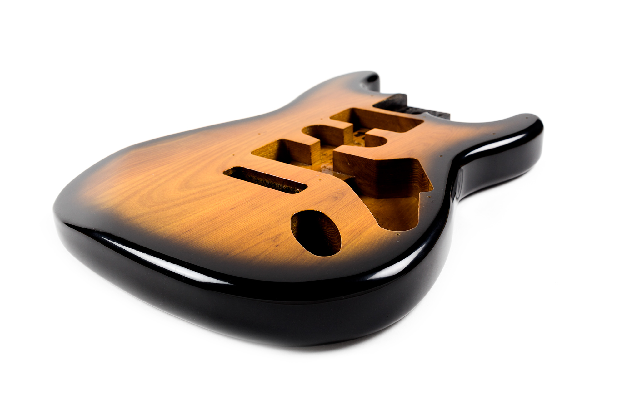midnat Hobart fremstille 2 TONE SUNBURST ASH STRATOCASTER GUITAR BODY - Clandestine Guitars | Tienda  online de repuestos de guitarra