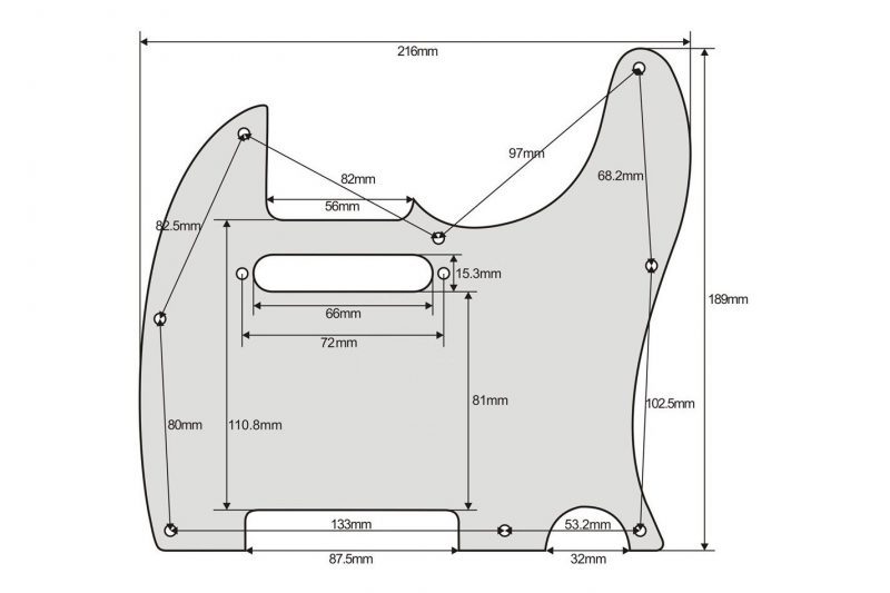 GOLD SPARKLE TELECASTER PICKGUARD
