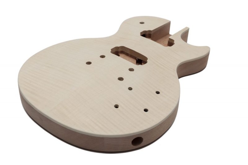 MAHOGANY WITH FLAMED MAPLE TOP LES PAUL GUITAR BODY