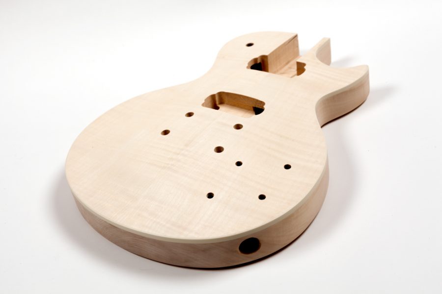 BASSWOOD WITH FLAMED MAPLE TOP LES PAUL GUITAR BODY - Clandestine ...