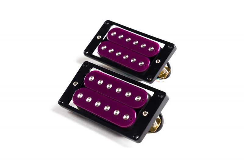 PURPLE ARTEC FLAT POLES VINTAGE HUMBUCKER PICKUPS