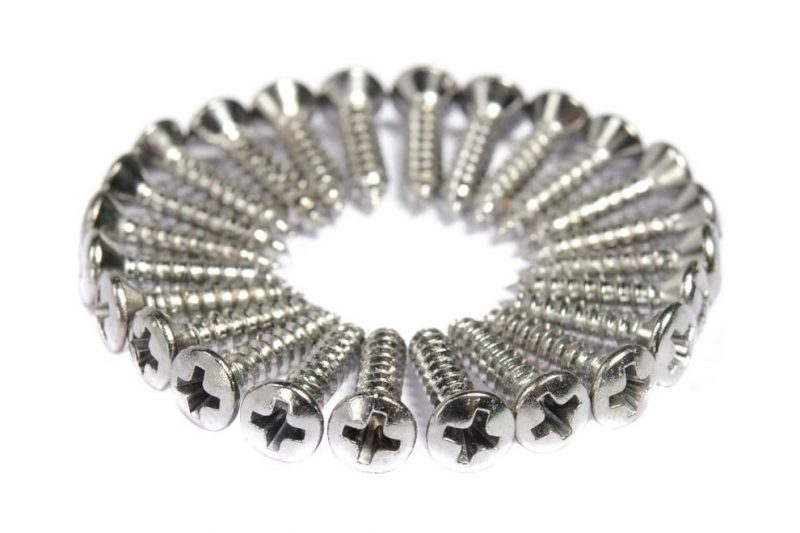 CHROME SCREWS FOR PICKGUARD AND PLATES