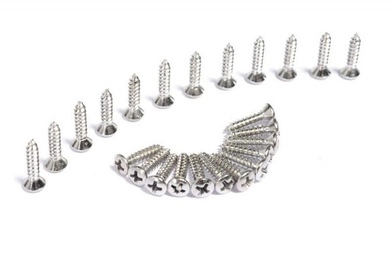 CHROME SCREWS FOR PICKGUARD AND PLATES