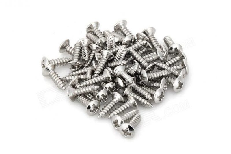 CHROME SCREWS FOR PICKGUARD AND PLATES