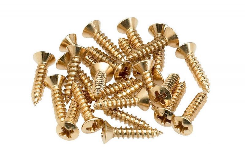 GOLD SCREWS FOR PICKGUARD AND PLATES