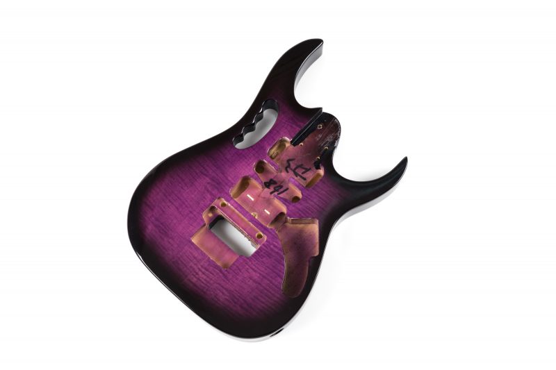 PURPLE SUNBURST BASSWOOD WITH FLAMED MAPLE TOP JEM GUITAR BODY