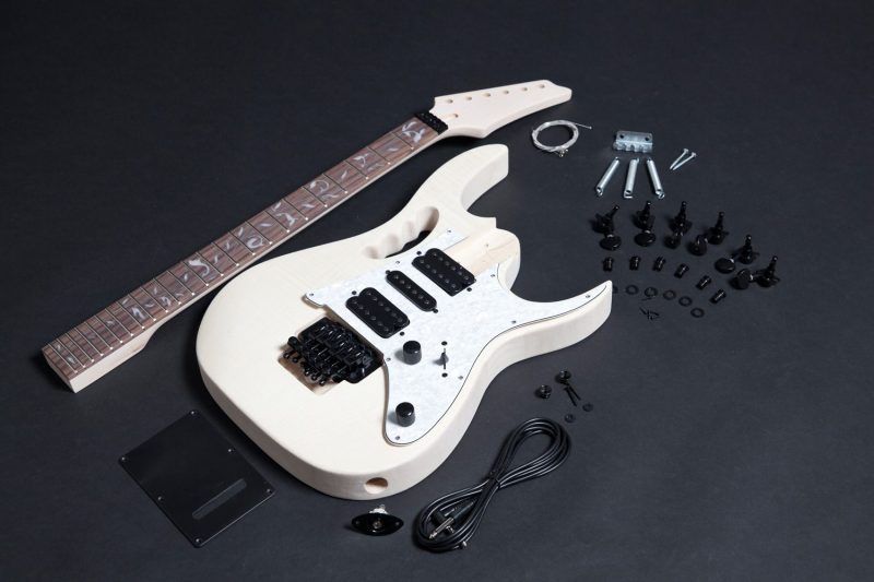 BASSWOOD WITH FLAMED MAPLE  JEM ELECTRIC GUITAR DIY KIT