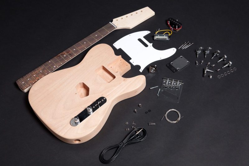 KIT DIY GUITARRA ELECTRICA TELECASTER DE CAOBA