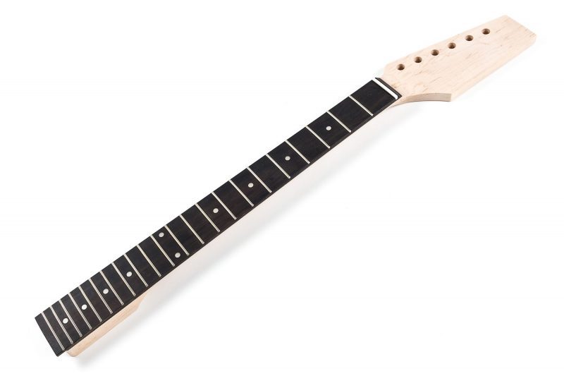 MASTIL TELECASTER DE ARCE Y EBANO 22 TRASTES CEJILLA HUESO Y LÍNEA TRASERA