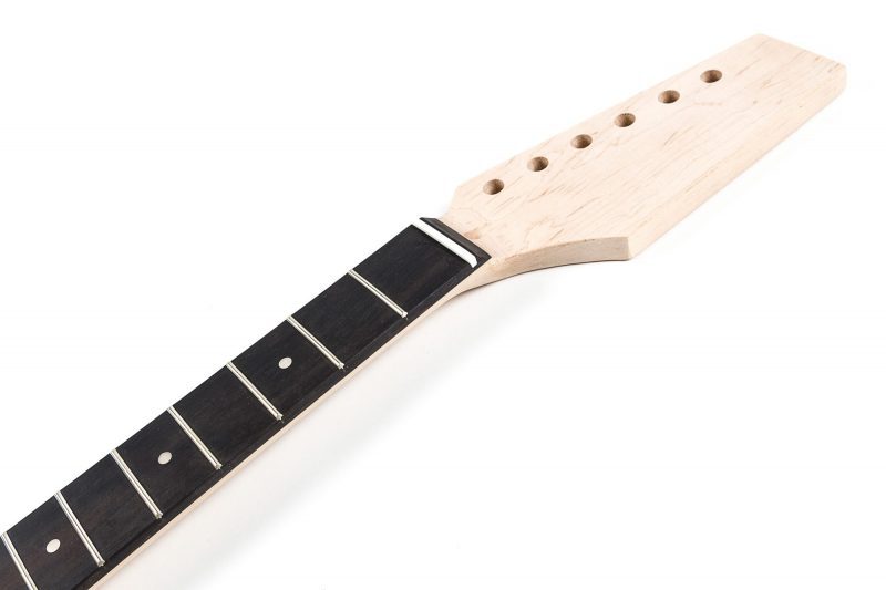 MASTIL TELECASTER DE ARCE Y EBANO 22 TRASTES CEJILLA HUESO Y LÍNEA TRASERA