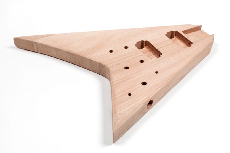 CUERPO FLYING V DE CAOBA