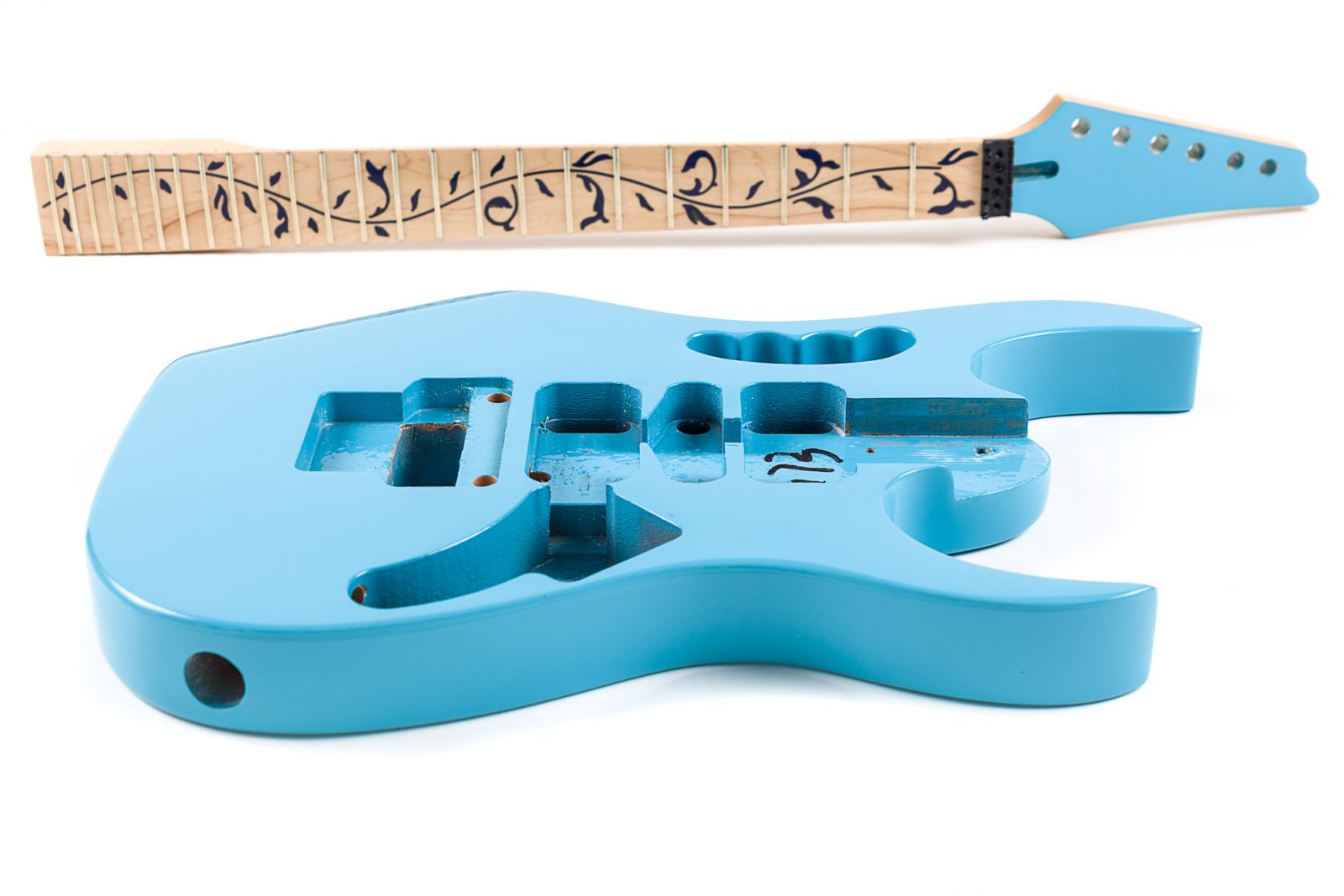 DAPHNE BLUE BASSWOOD JEM ELECTRIC GUITAR DIY KIT Clandestine Guitars