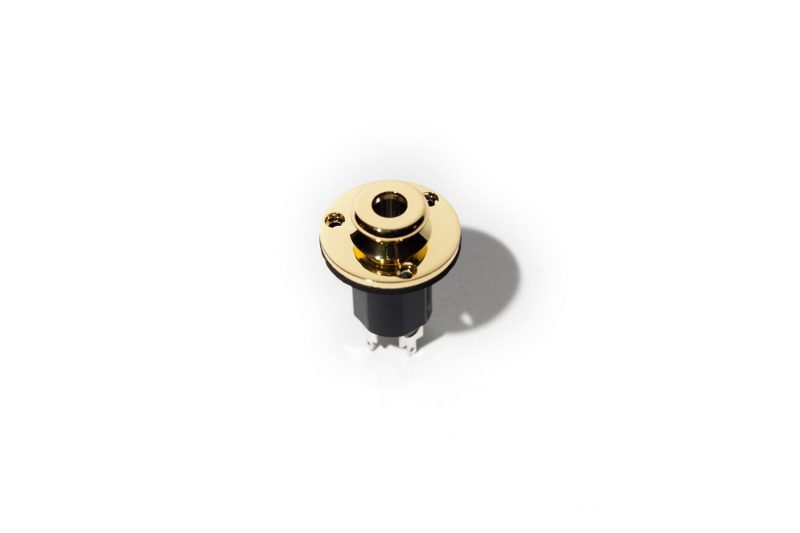 CONECTOR JACK HEMBRA ESTEREO CIRCULAR DORADO