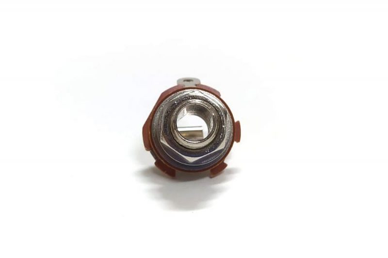 CHROME FEMALE MONO JACK CONNECTOR